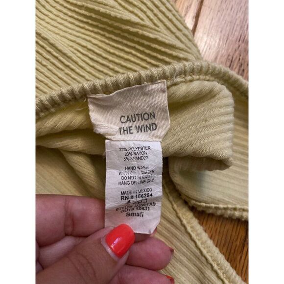 Caution to The Wind women's yellow v-neck sleeveless sleeveless peasant dress SM - Picture 7 of 7